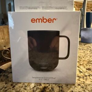 Ember 10 oz. Temperature Control Smart Mug 2 Sliding Lid Black Sealed NIB